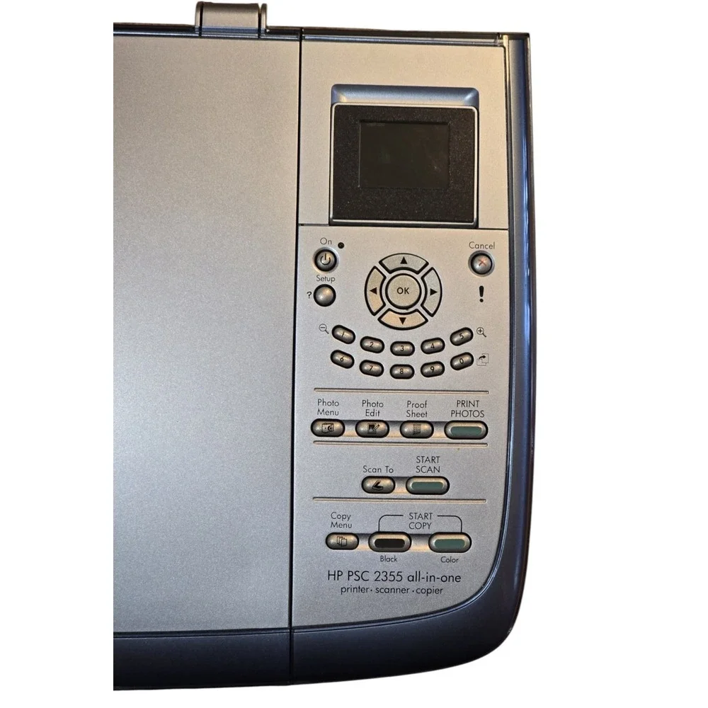 HP PSC 2355v All-in-One Photo Printer Copier - Powers On - Parts Repair Only